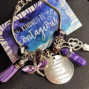 2 for 40$ Purple Bullet Pendant charm 💜 bracelet